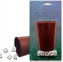 Kit Copo Para Jogar Dados + 5 Dados Kit Copo Para Jogar Dados + 5 Dados