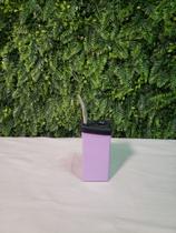 Kit Copo Quadrado e Bomba Tereré Roxo Rei do Mate Kit Copo Quadrado e Bomba Tereré Roxo Rei do Mate
