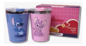 Kit Copo Snap Disney Stitch E Angel Namorados 300ml - Zona Criativa