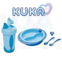 Kit Copo Soft Kuka 300ml + Prato Térmico Kuka -- Azul