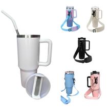Kit Copo Térmico 1200ml Inox Com Bolsinha Suporte Para Copos Com Alça De Ombro