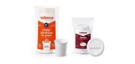 Kit Copo Térmico de Papel e Tampa 100 Unidades 120ml Vabene Kit Copo Térmico de Papel e Tampa 100 Unidades 120ml Vabene