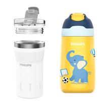 Kit Copo térmico e Garrafa Philips Adulto e Infantil