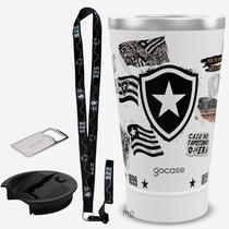 KIT Copo Térmico GOCASE Vibe 470ml do BOTAFOGO com tampa e abridor e tirante porta copo Molib KIT Copo Térmico GOCASE Vibe 470ml do BOTAFOGO com tampa e abridor e tirante porta copo Molib