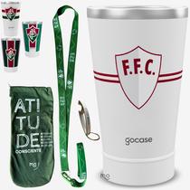 KIT Copo Térmico GOCASE Vibe 470ml do FLUMINENSE com Tirante, Eco Saquinho e abridor Molib KIT Copo Térmico GOCASE Vibe 470ml do FLUMINENSE com Tirante, Eco Saquinho e abridor Molib