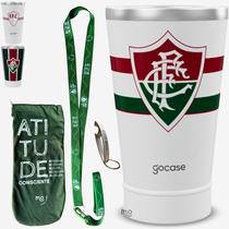 KIT Copo Térmico GOCASE Vibe 470ml do FLUMINENSE com Tirante, Eco Saquinho e abridor Molib