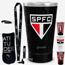 KIT Copo Térmico GOCASE Vibe 470ml do SÃO PAULO com Tirante, Eco Saquinho e abridor Molib