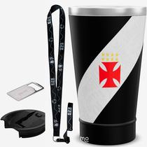 KIT Copo Térmico GOCASE Vibe 470ml do VASCO com tampa e abridor e tirante porta copo Molib