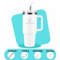 Kit Copo Térmico Inox Portátil 1200ml 1.2L Garrafa Térmica Inoxidável com Tampa e Canudo e Escova para Limpeza Verittas Kit Copo Térmico Inox Portátil 1200ml 1.2L Garrafa Térmica Inoxidável com Tampa e Canudo e Escova para Limpeza Verittas