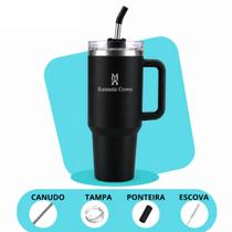 Kit Copo Térmico Inox Portátil 1200ml 1.2L Garrafa Térmica Inoxidável com Tampa e Canudo e Escova para Limpeza Verittas Kit Copo Térmico Inox Portátil 1200ml 1.2L Garrafa Térmica Inoxidável com Tampa e Canudo e Escova para Limpeza Verittas