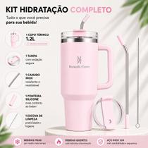 Kit Copo Térmico Inox Portátil 1200ml 1.2L Garrafa Térmica Inoxidável com Tampa e Canudo e Escova para Limpeza Verittas Kit Copo Térmico Inox Portátil 1200ml 1.2L Garrafa Térmica Inoxidável com Tampa e Canudo e Escova para Limpeza Verittas