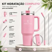 Kit Copo Térmico Inox Portátil 1200ml 1.2L Garrafa Térmica Inoxidável com Tampa e Canudo e Escova para Limpeza Verittas Kit Copo Térmico Inox Portátil 1200ml 1.2L Garrafa Térmica Inoxidável com Tampa e Canudo e Escova para Limpeza Verittas