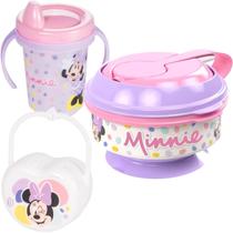 Kit Copo Transição Bebe Pote Amassador Papinha Minnie