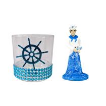 Kit Copo Whisky e Escultura Marinheiro Umbanda Candomblé