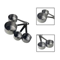 Kit Copo Xícara Medição Culinária Inox 4 Peças 60 a 250 ml Kit Copo Xícara Medição Culinária Inox 4 Peças 60 a 250 ml