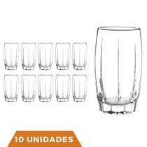 Kit Copos 374 ML Vidro Long Drink Transparente Amadeus 10Un - CRISTAR