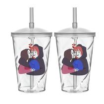 Kit Copos 700 Ml Acrilico Os Namoradas Lgbt