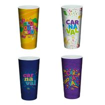 Kit Copos Carnaval 350ml Personalizado Festival Copo Colorido Azul Rosa Amarelo Evento Kit Copos Carnaval 350ml Personalizado Festival Copo Colorido Azul Rosa Amarelo Evento