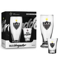 Kit Copos Cerveja e Dose Atlético Mineiro Brasfoot