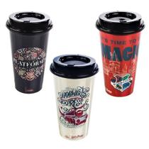 Kit Copos Com Tampa Bico Harry Potter 500 ml Sortidos Plasútil