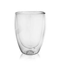 Kit Copos de Vidro Dupla Camada 320ml com 2 4 ou 6 Unidades para Café e Chá