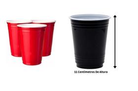 Kit Copos Halloween Americano 400Ml Vermelho E Preto-50Un Kit Copos Halloween Americano 400Ml Vermelho E Preto-50Un