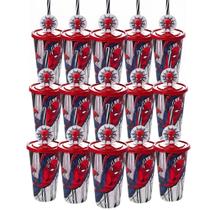 Kit Copos Homem Aranha 500ml Lembrancinha Festa Infantil Sacola Surpresa Aniversário Colecionável