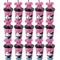 Kit Copos Minnie 500ml Lembrancinha Festa Infantil Sacola Surpresa Aniversário Colecionável