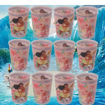 Kit Copos Moana 320ml Lembrancinha Festa Infantil Sacola Surpresa Aniversário Colecionável