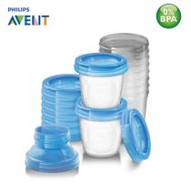 Kit copos p/ armazenagem leite materno 10 un - philips avent