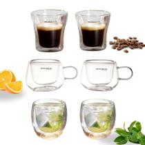 Kit Copos para Café Chá Licor Parede Dupla 6 Peças Bugatti Kit Copos para Café Chá Licor Parede Dupla 6 Peças Bugatti