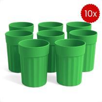 Kit Copos Plásticos 10 Unidades 350ML Para Festas Escolas Creches Resistente Uso Diario