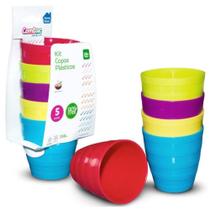 Kit Copos Plásticos com 5 unidades Kids - Comtac Kids Kit Copos Plásticos com 5 unidades Kids - Comtac Kids
