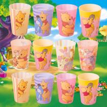 Kit Copos Ursinho pooh 320ml Lembrancinha Festa Infantil Sacola Surpresa Aniversário Colecionável