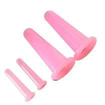 Kit Copos Ventosa Silicone Vacuo Massagem Facial 4 Unidades