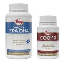 KIT Coq-10 + Ômega 3 EPA DHA Vitafor 120 Cápsulas KIT Coq-10 + Ômega 3 EPA DHA Vitafor 120 Cápsulas