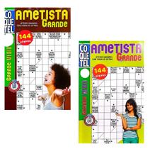 Kit Coquetel Ametista Cruzadas Diretas Médio Cruzadinha Passatempos Atividades