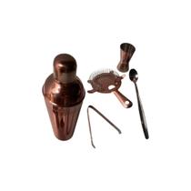 Kit Coquetel Bartender Rose Gold 5 Peças em Inox - Mundiart Kit Coquetel Bartender Rose Gold 5 Peças em Inox - Mundiart