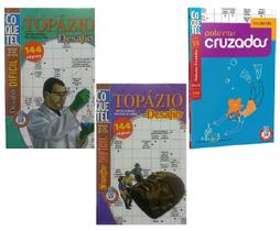 Kit Coquetel Palavras Cruzadas Difícil Desafio Coleâneas 144 Páginas Cada