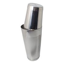 Kit Coqueteleira Boston 840ml com Mini Tin Inox Com Peso Bartender Profissional