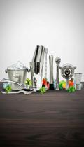 Kit Coqueteleira Boston Inox Completo Profissional Kit Coqueteleira Boston Inox Completo Profissional
