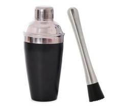 Kit Coqueteleira Com Socador Para Bebidas Drink Caipirinha Bar Restaurantes Resistente