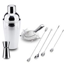 Kit Coqueteleira Dosador Coador e Jogo de Colheres Bailarina