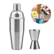 Kit Coqueteleira e Dosador Jigger Inox Bartender Caipirinha Gin - A Colorida