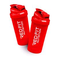 Kit Coqueteleira Shaker Vermelha 600ml - Red Fit Nutrition