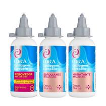 Kit Cora Cutilagem Europeia Kinq Removedor Esfoliante Hidratante Em Gel Para Cutículas Com Karité e Cravo
