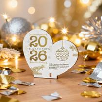 Kit Coração Ano Novo MDF Lembrancinha Temática para Celebração Kit Coração Ano Novo MDF Lembrancinha Temática para Celebração