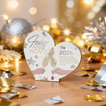 Kit Coração Ano Novo MDF Lembrancinha Temática para Celebração Kit Coração Ano Novo MDF Lembrancinha Temática para Celebração