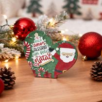 Kit Coração MDF Natalino para Lembrancinhas