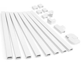 Kit Cord Hider ZHiYo para TV montada na parede de 320 cm, branco
